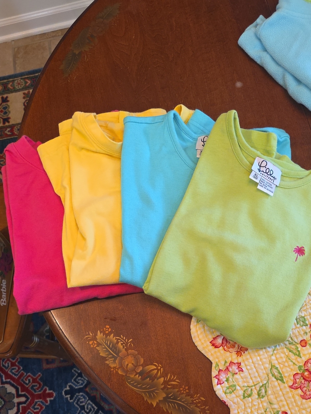 Lilly Pulitzer Girls Short Sleeve Shirts Size 10